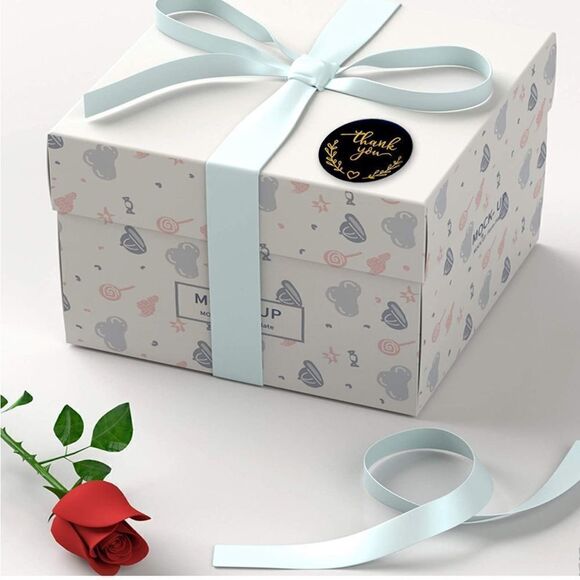 Thank You stickers Black and Gold - 1.5” roll of 500 NWT - Picture 7 of 8